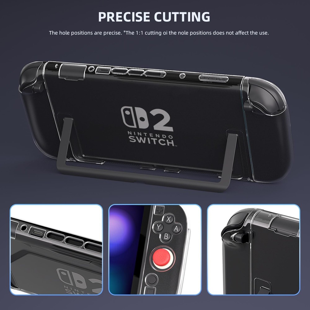 Switch 2 Dockable Case with Screen Protector - Clear 2 7.9inch,