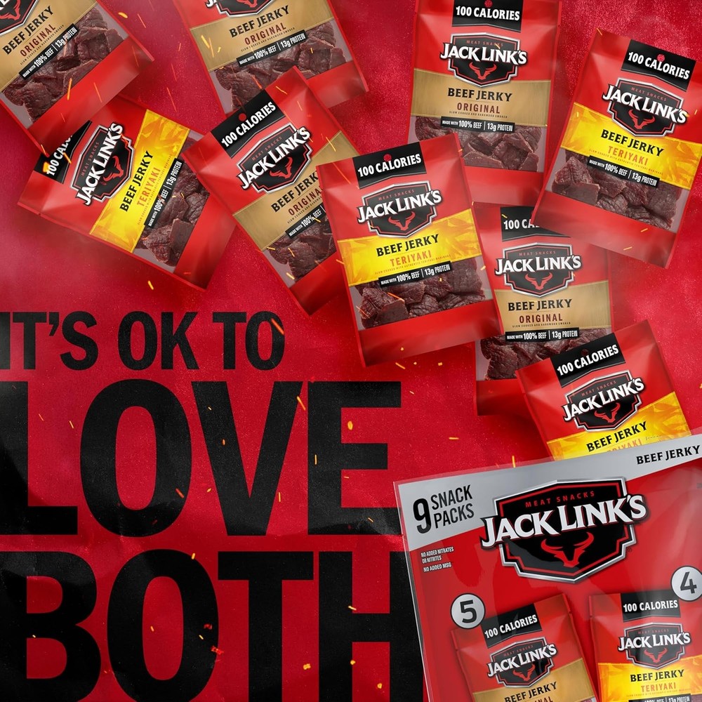 Jack Link's Beef Jerky Variety Pack - Includes Original and Teriyaki Jerky,...