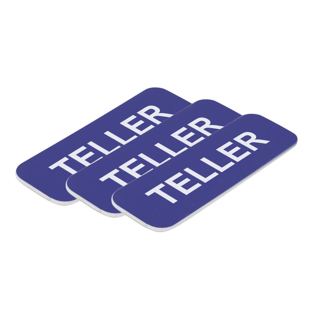 Teller 1 x 3" Name Tag, (3 Pack)