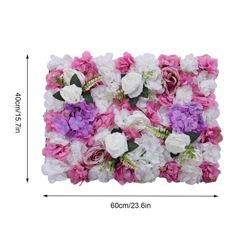 6 PCS Artificial Hydrangea Flower Panel Wedding Party Background Wall 60cm*40cm
