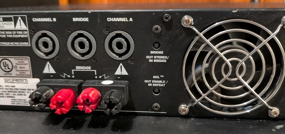 Crest Performance CPX 1500 Power Amplifier works great!
