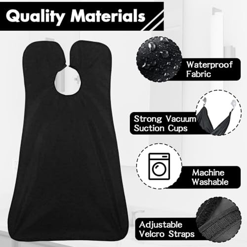Beard Trimming Bib Apron with Suction Cups