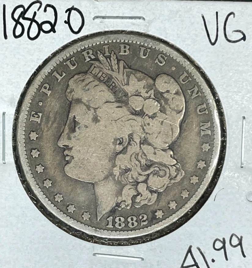 1882-O MORGAN SILVER DOLLAR ~VG