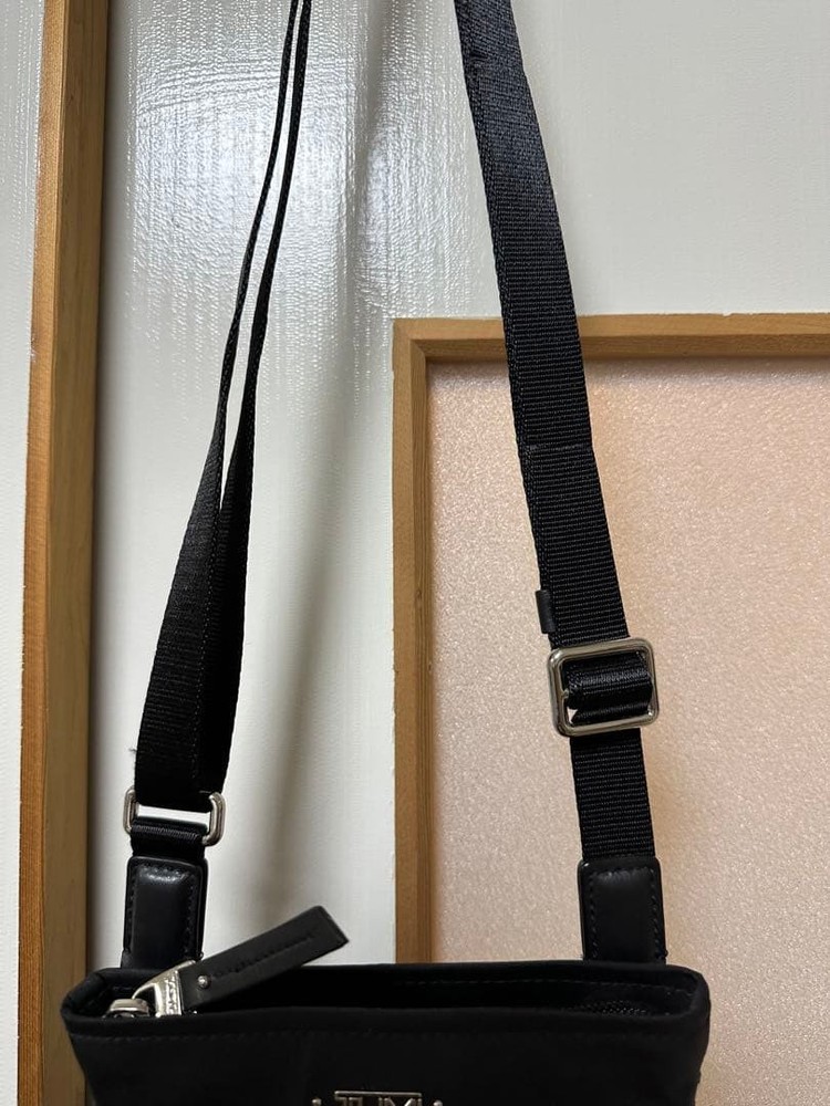 TUMI Mini Shoulder Bag Black Compact Crossbody