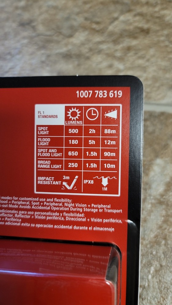 Husky Dual Power Broad Range Headlamp, New.