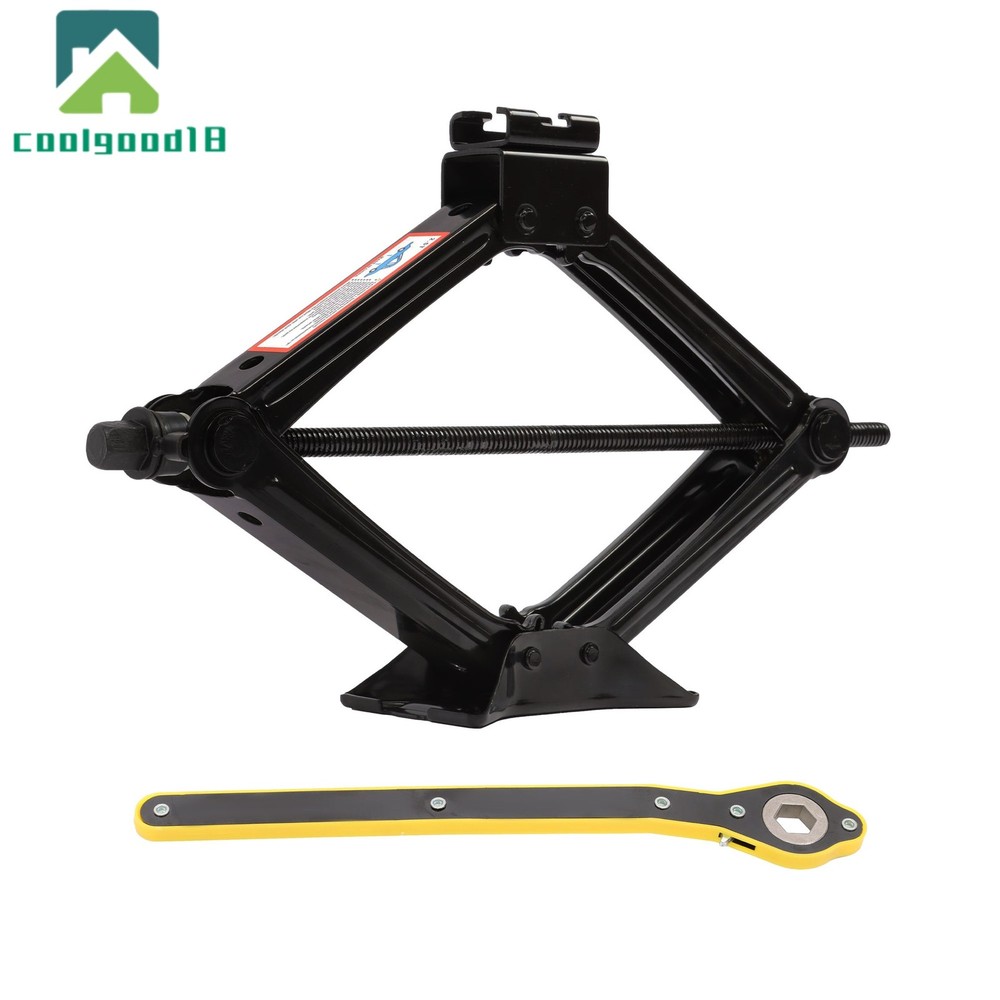 2.5 Tons Scissor Jack Capacity 5511 LBS with Ratchet Handle Effort Saving