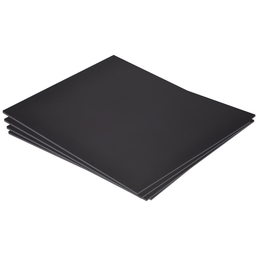 Black ABS Plastic Sheet 10x8x0.06" for Building Model, Panel, 4pcs