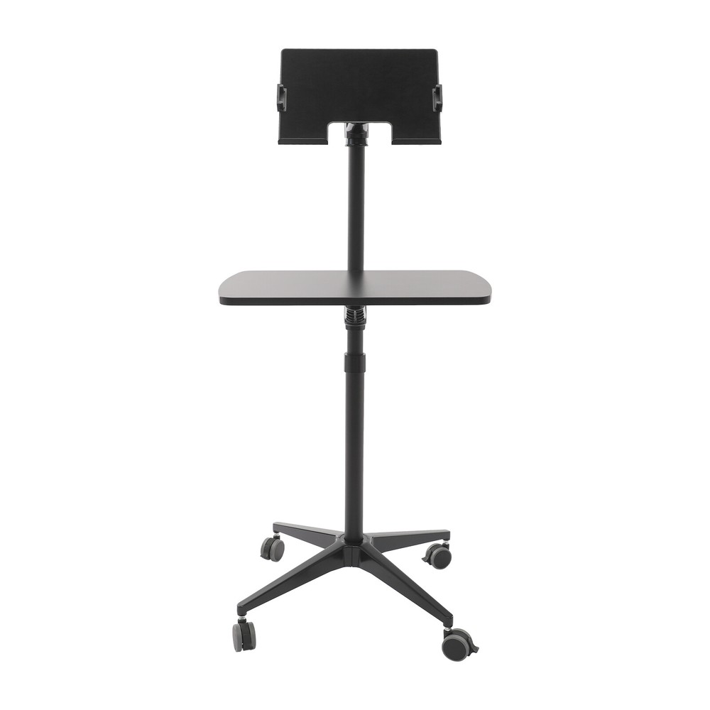 Portable Rolling Laptop Floor Standing Table Mobile Workstation Adjustable Hight
