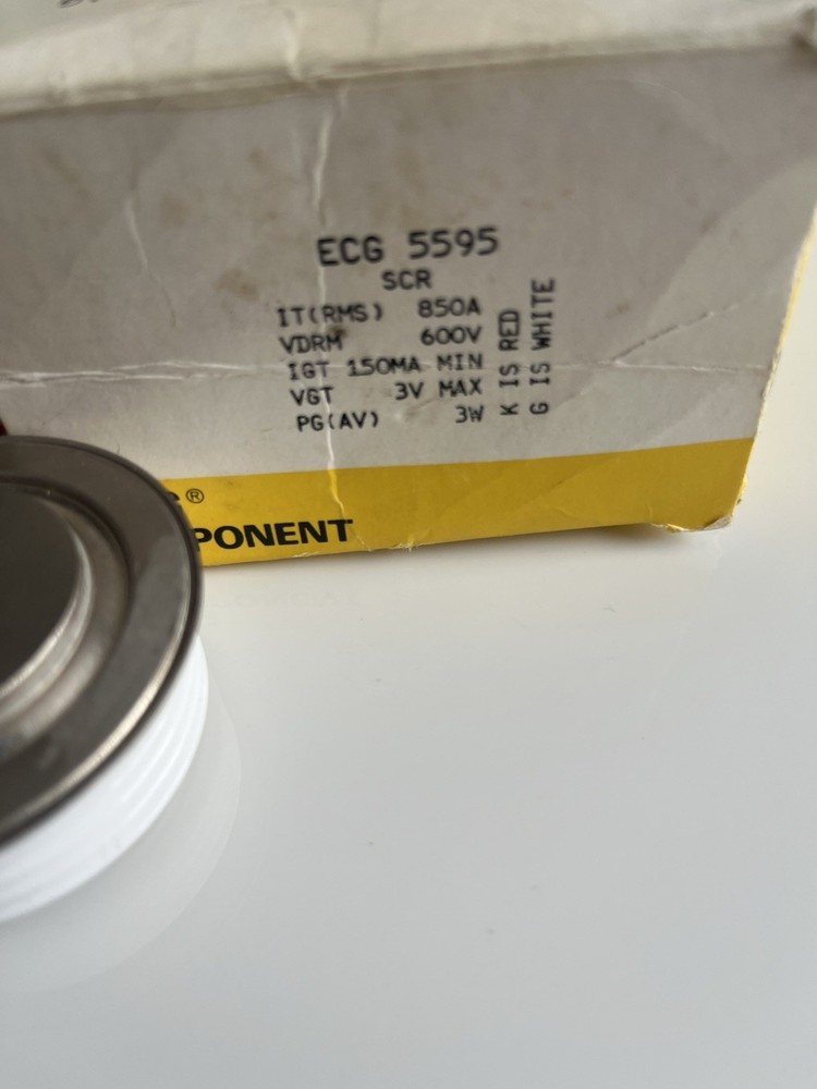 ECG 5595 SCR Thyristor 850A 600V Stud Mount Rectifier Philips ECG Component