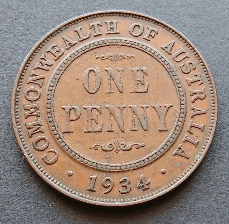 AUSTRALIA 1934 One Penny (JB220)