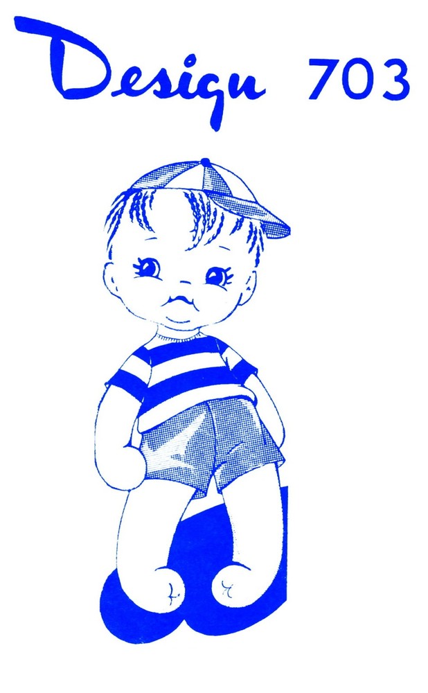 BOY SOCK Doll Sewing Pattern Design Mail Order 703 Stuffed TOY Muneca
