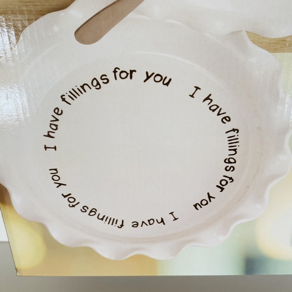 Parini Cookware White Ceramic Bakeware Pie Dish set happy as a pie dish set