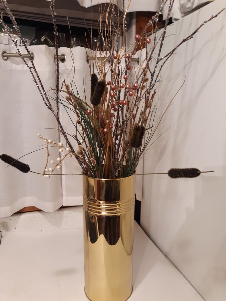 BRISTOL Solid BRASS Lacquered POLISHED FINISH Decorative Cylindrical CONTAINER