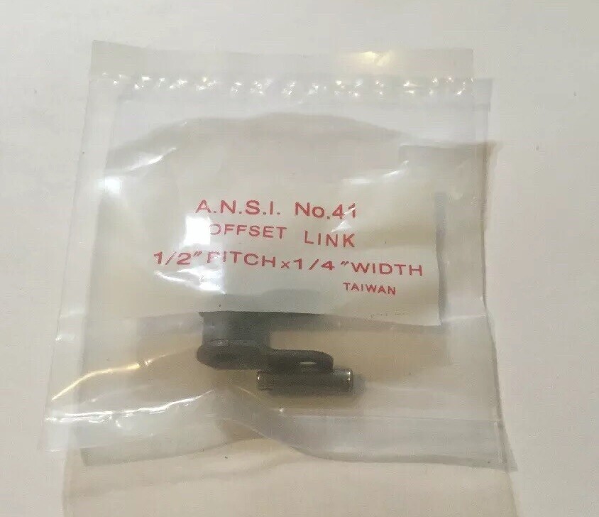 #41-OL OFFSET LINK ROLLAR CHAIN OFFSET LINK 1/2" PITCH X 1/4" WIDTH
