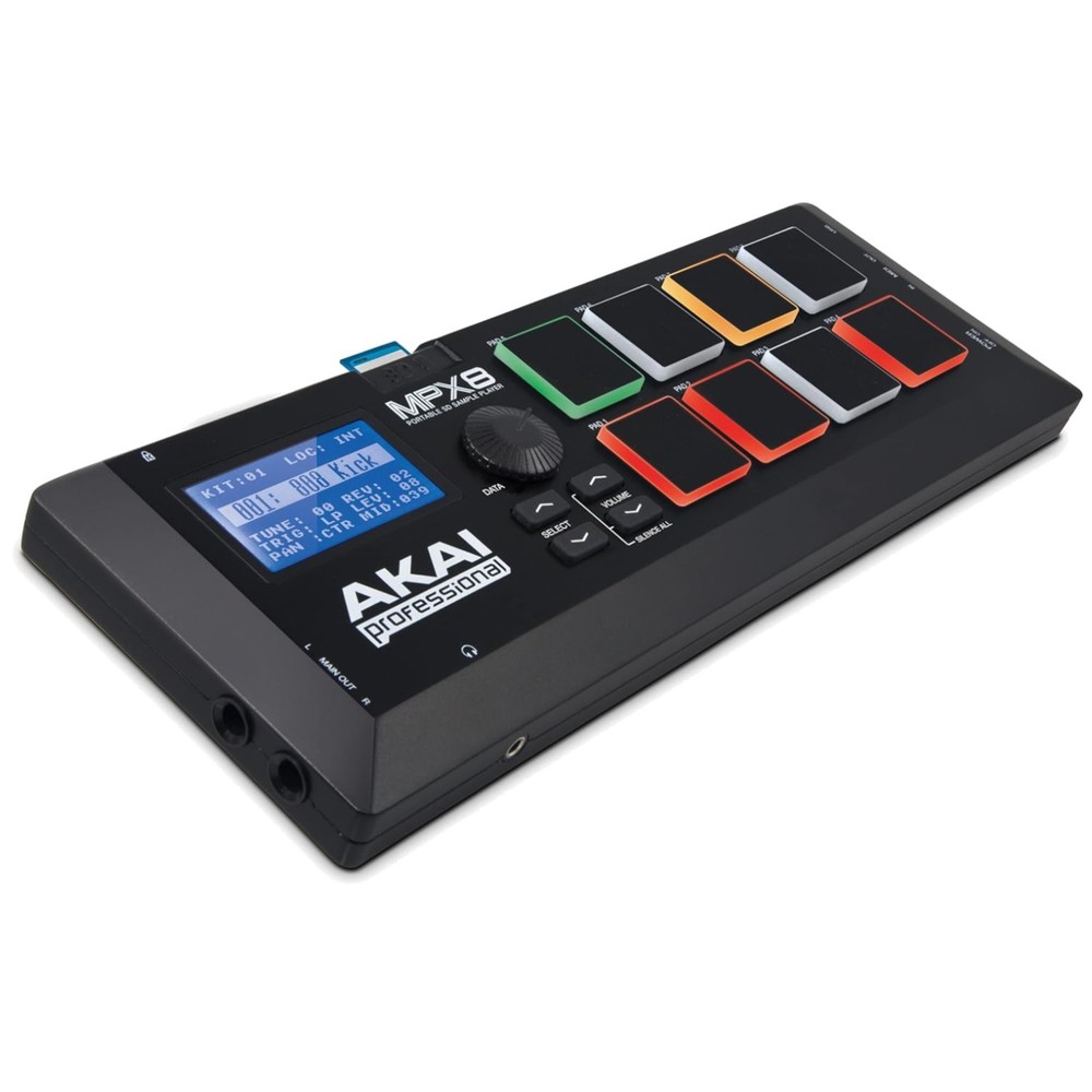Portable Sample Pad Controller with 8 Velocity Pads