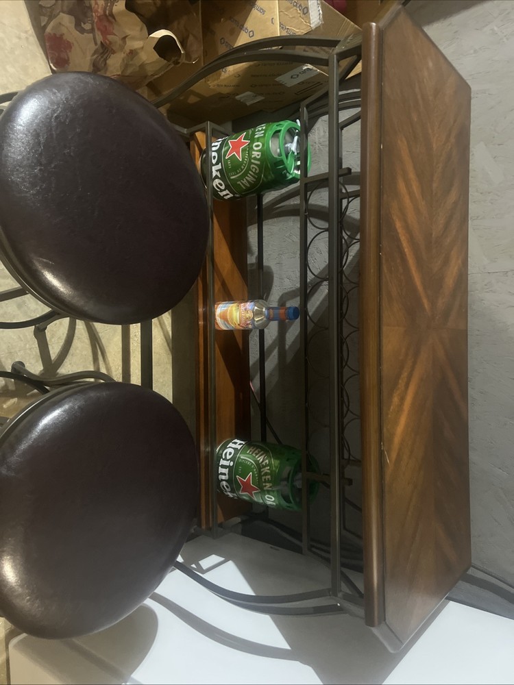bar table set with stools