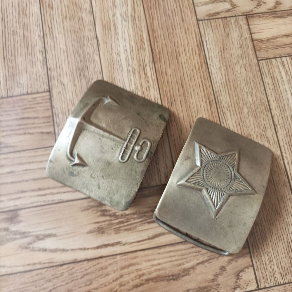 Vintage brass belt buckle Soviet