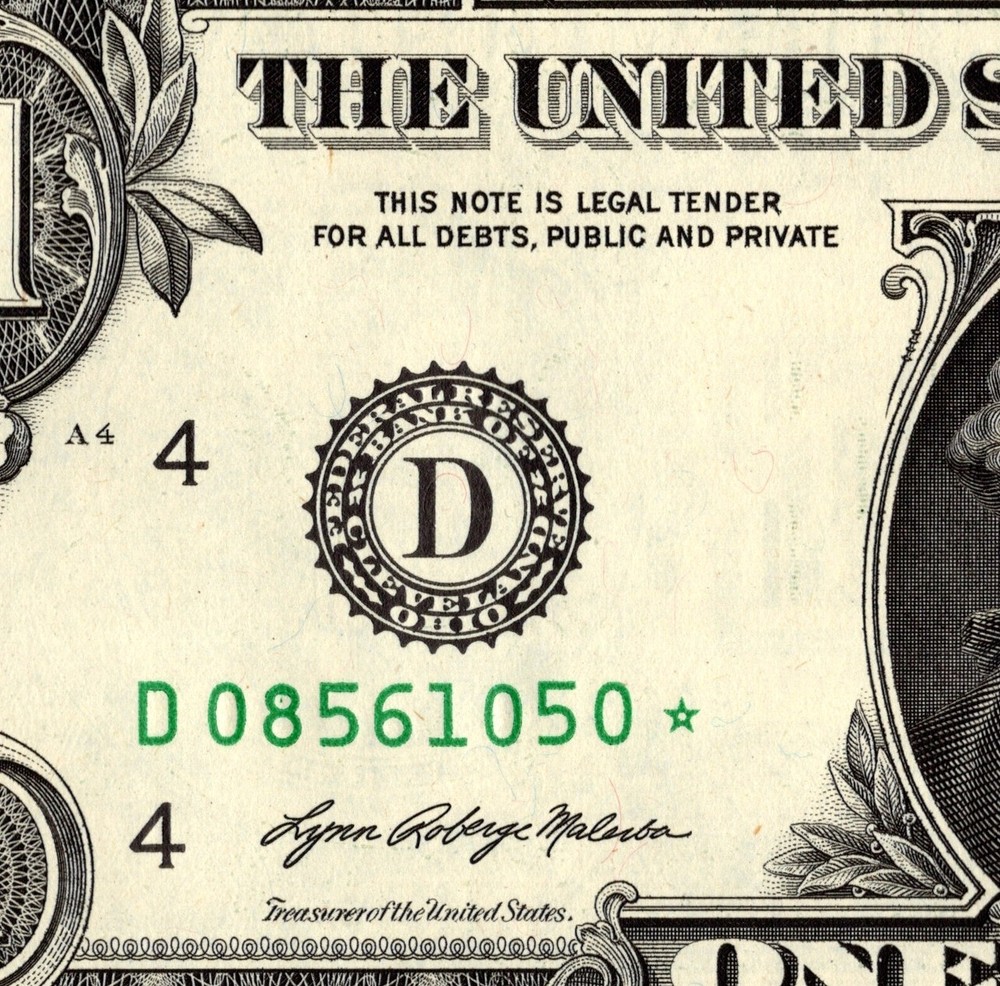 2021 D Star Note One Dollar Bill Regular Run Pack Note D08561050*