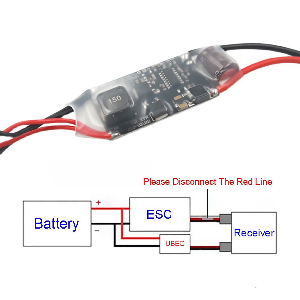 5V 5A UBEC Mini External BEC 2-12S Lipo DC-DC Converter Step Down Module a