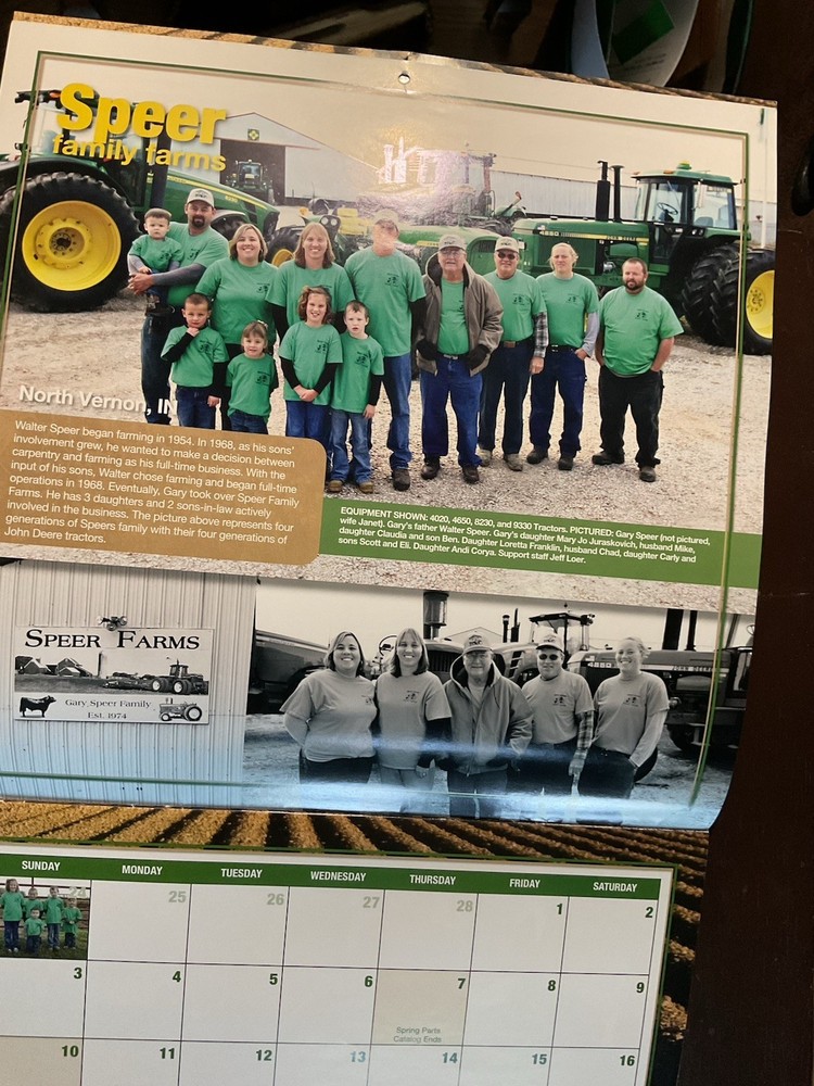 2013 John Deere calendar by Smith implement