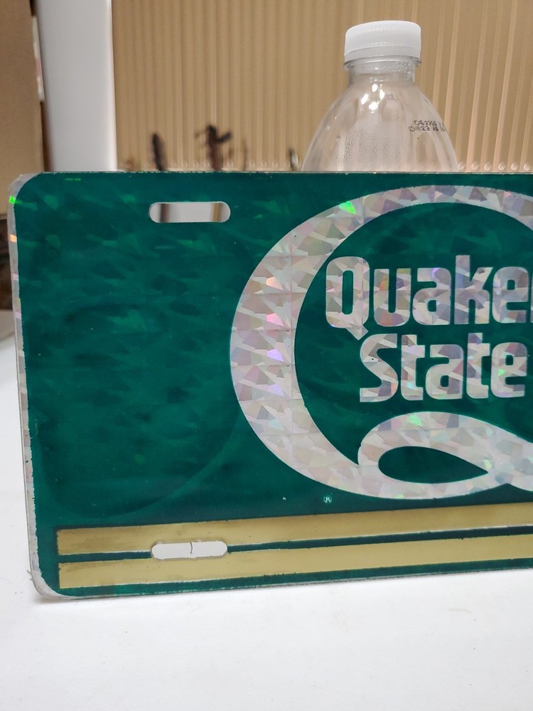 Quaker State Prismatic Sparkle License Plate HTF