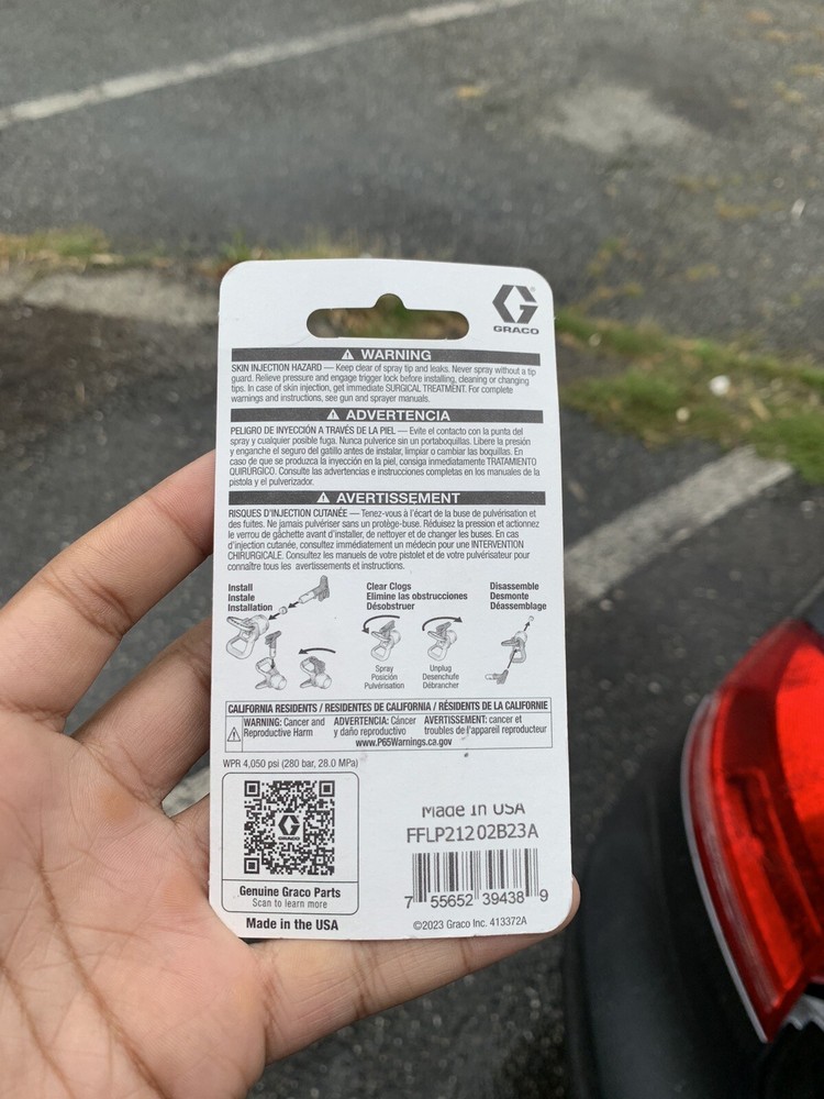 Graco FFLP212 Low Pressure Switch Tip - Green