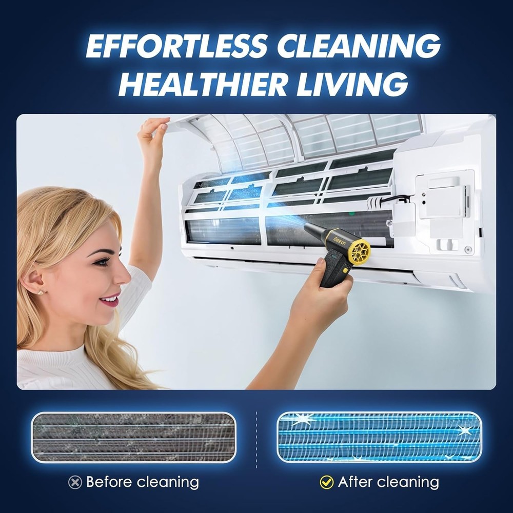 Eco-Friendly Electric Air Duster - Efficient 120W Blower, Lightweight & Compact