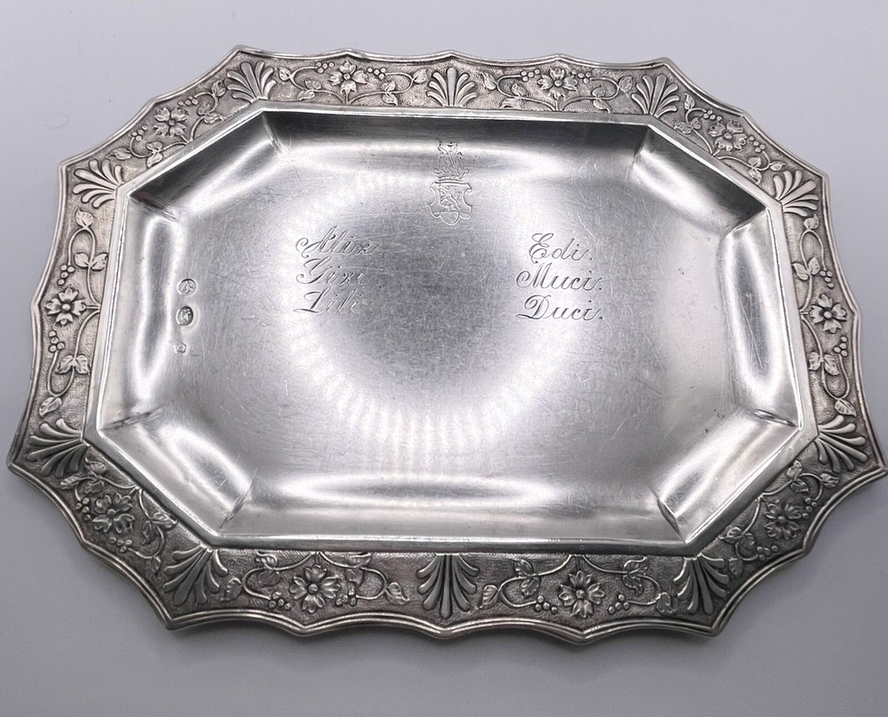 Antique Austrian 800 Silver Tray