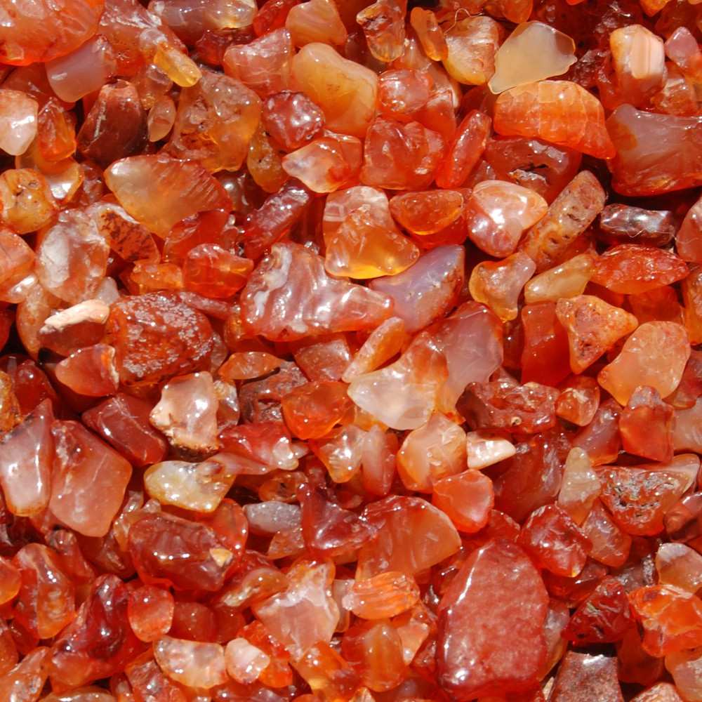 30-40pcs Carnelian Agate Crystal Tumbled Stones, Extra Small