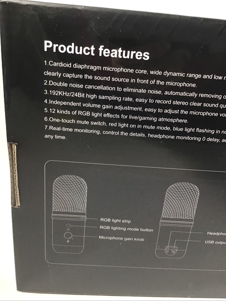 RGB Condenser Microphone New/Sealed