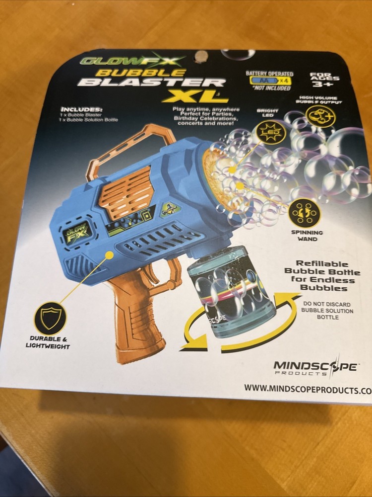 Glow FX Bubble Blaster XL w/ LED Lights Bubble Gun