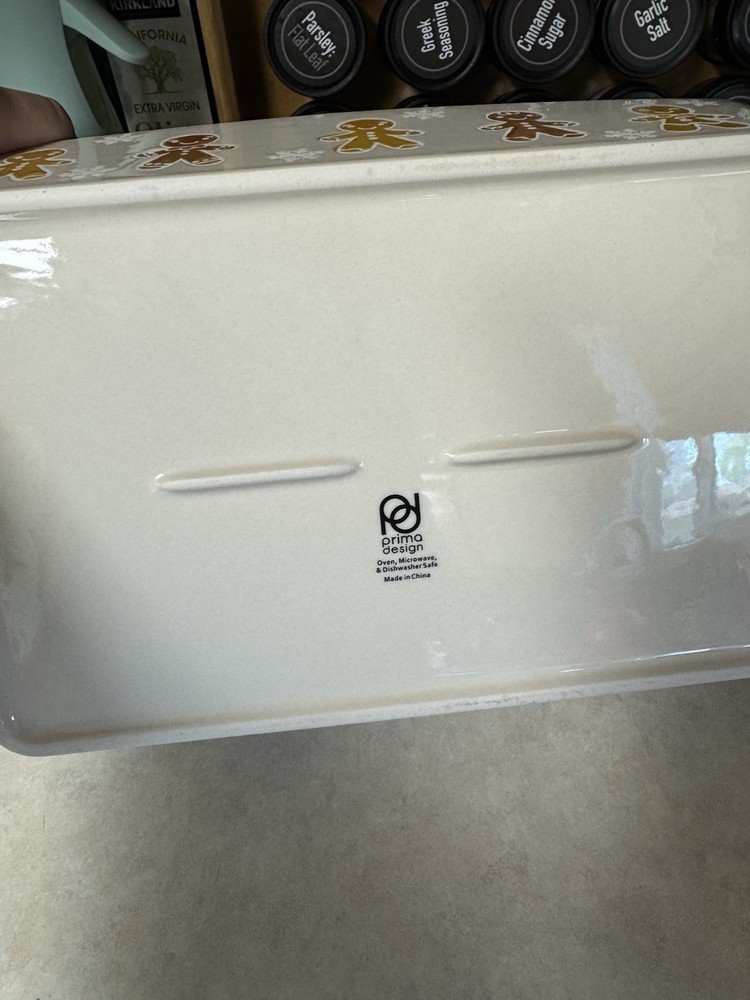 Prima Design Holiday Gingerbread Casserole Baking Dish