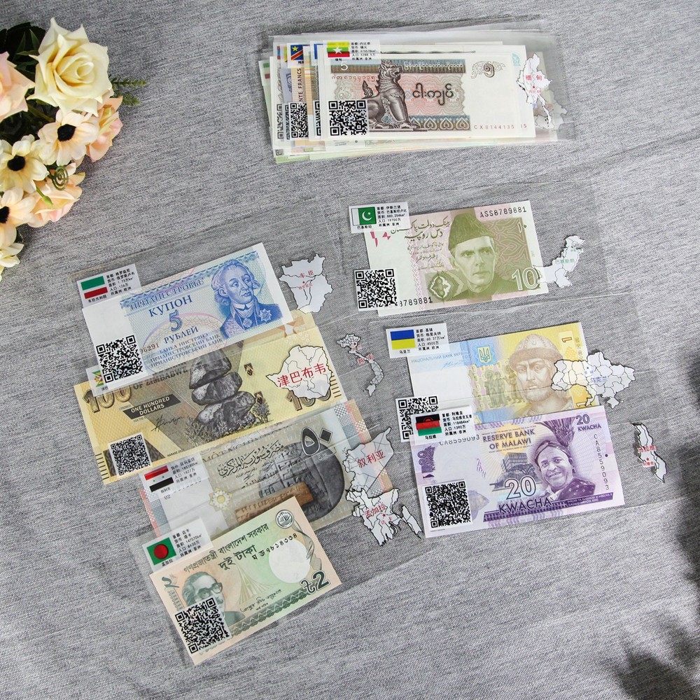 Lot 52 Different Mix World Banknotes From 52 Different Countries UNC Collections
