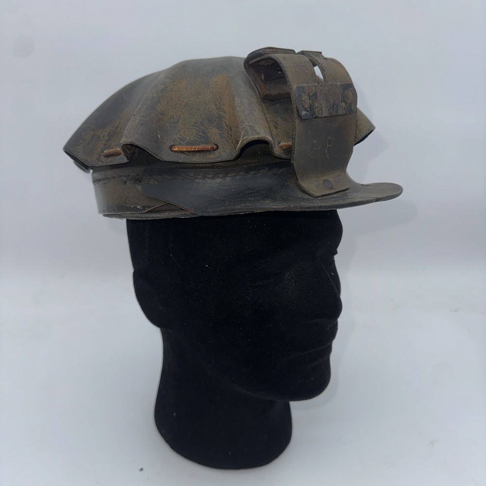 Coal Miner Mining Hat Leather Turtle Shell Helmet 1920’s