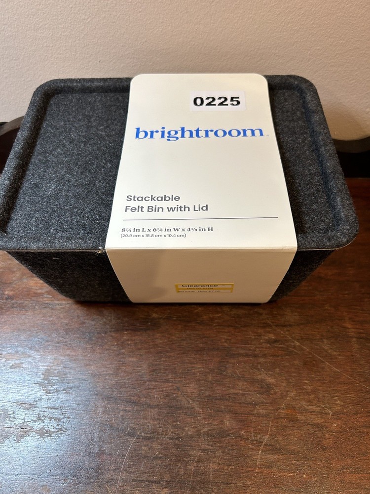 NEW Brightroom Stackable felt bin with lid-(2) Available