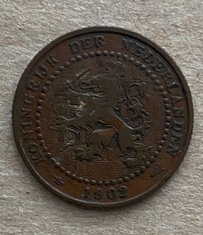 Netherlands, 1 Cent, 1902, KM#132.1