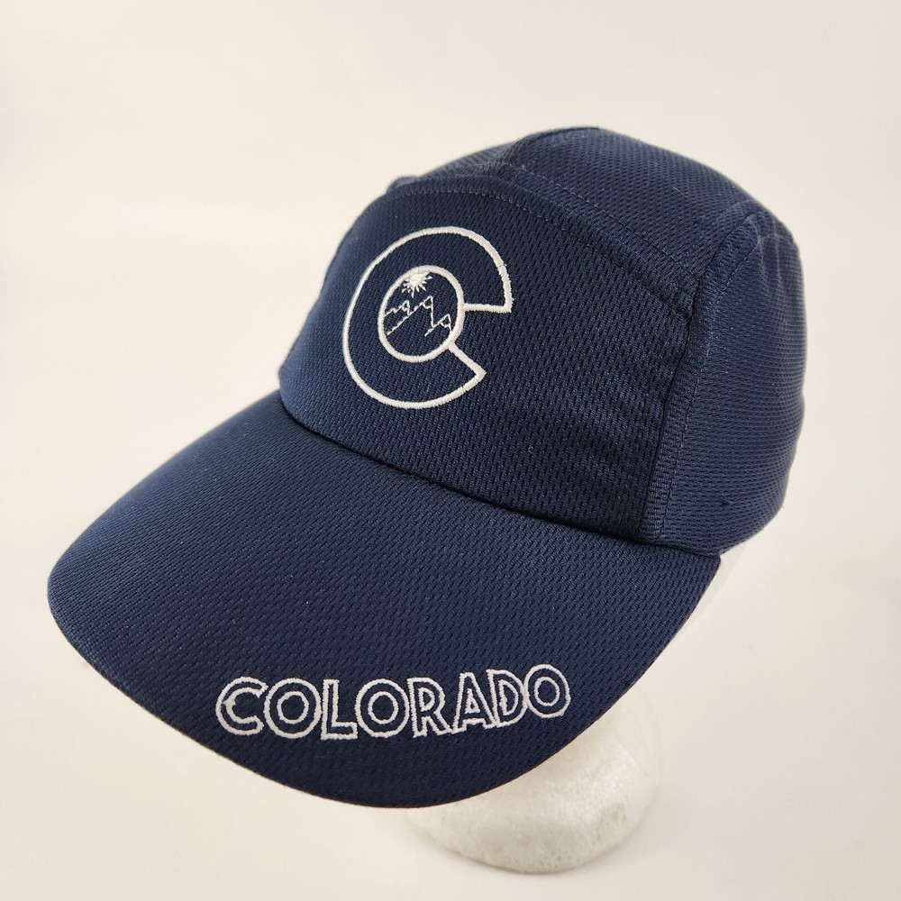 Headsweats Colorado Hat 5 Panel Blue Cap Adjustable Strap Running Biking