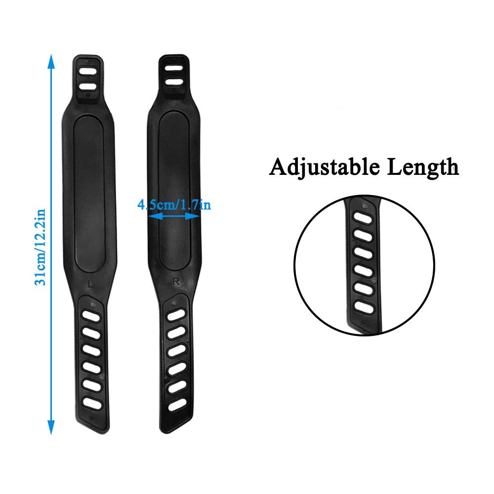 Exercise Bike Pedal Straps Adjustable Replacement 2 Pair