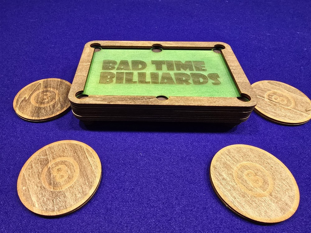 Pool Table Coaster Set