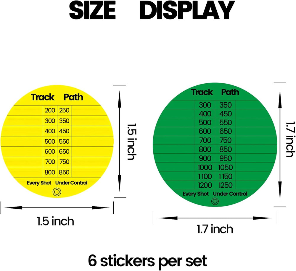 Twizz Scope DOPE Sticker Pack: Removable, Writable Adhesive Labels – 12 Pack (2