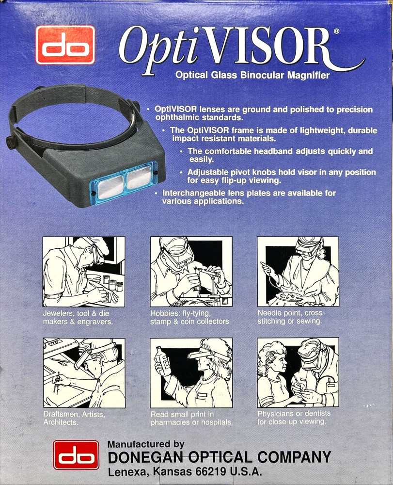 OptiVISOR Optical Glass Binocular Magnifier