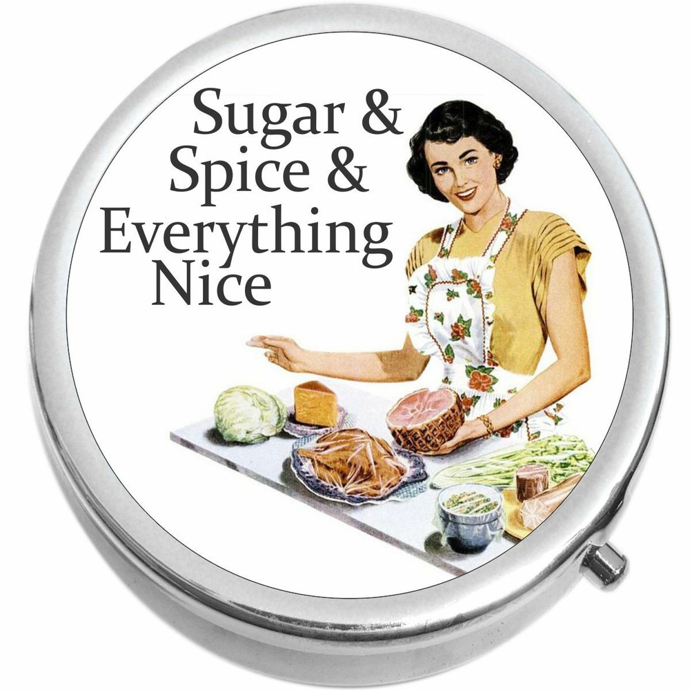 Sugar and Spice and Everything Nice  Medicine Pill Box