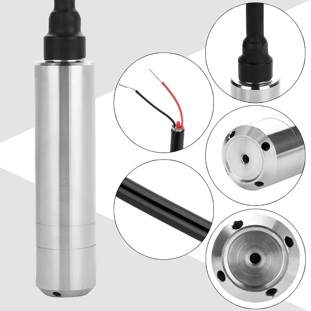 Liquid Level Sensor DC24V 4-20mA Throw Type For Detecting 0-5m Range Depth Steel