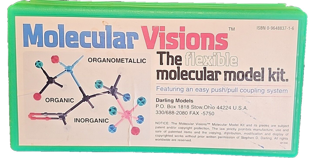 Molecular Visions Flexible Molecular Model Kit Darling Models 1996 *READ* (T105)