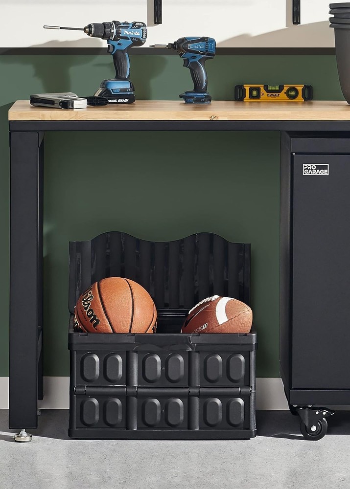 ProGarage 10848 12 Quart Utility Storage Tote Container Black