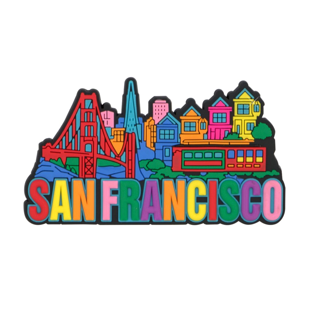 San Francisco Magnet Laser Etched Rubber 4in