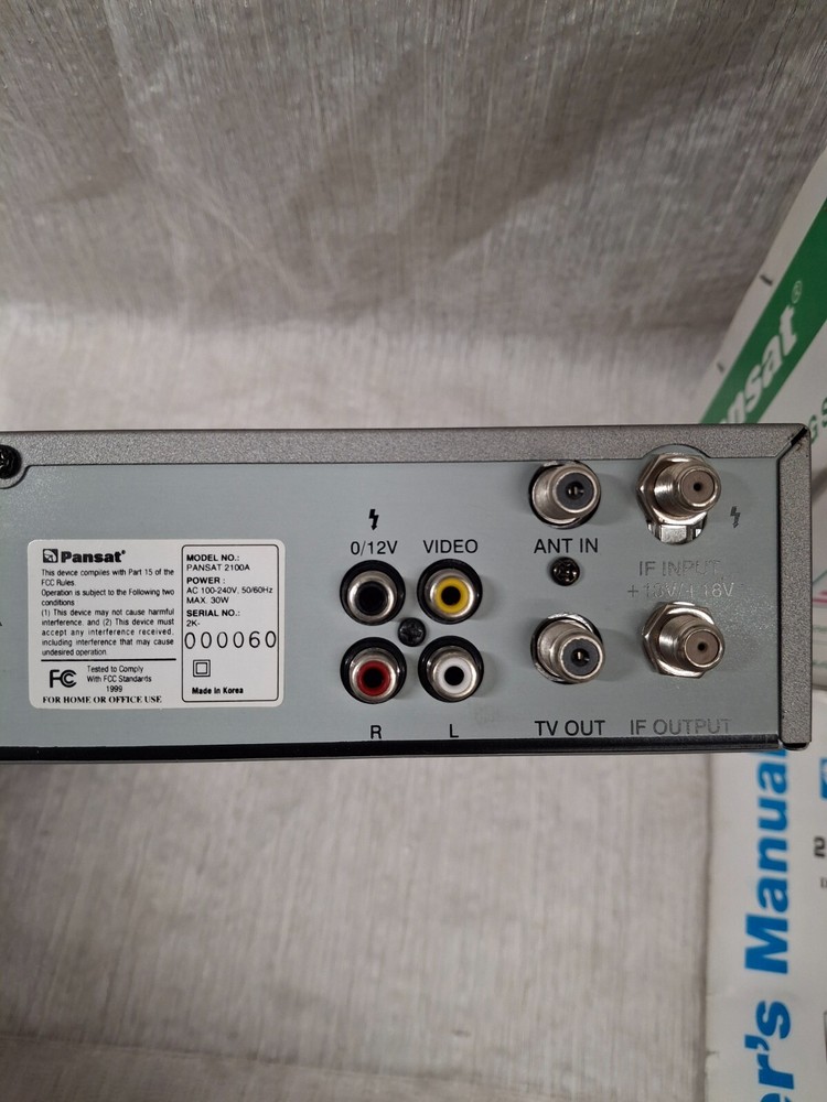 Pansat 2100A Digital Video Broadcasting Satellite Receiver in Box