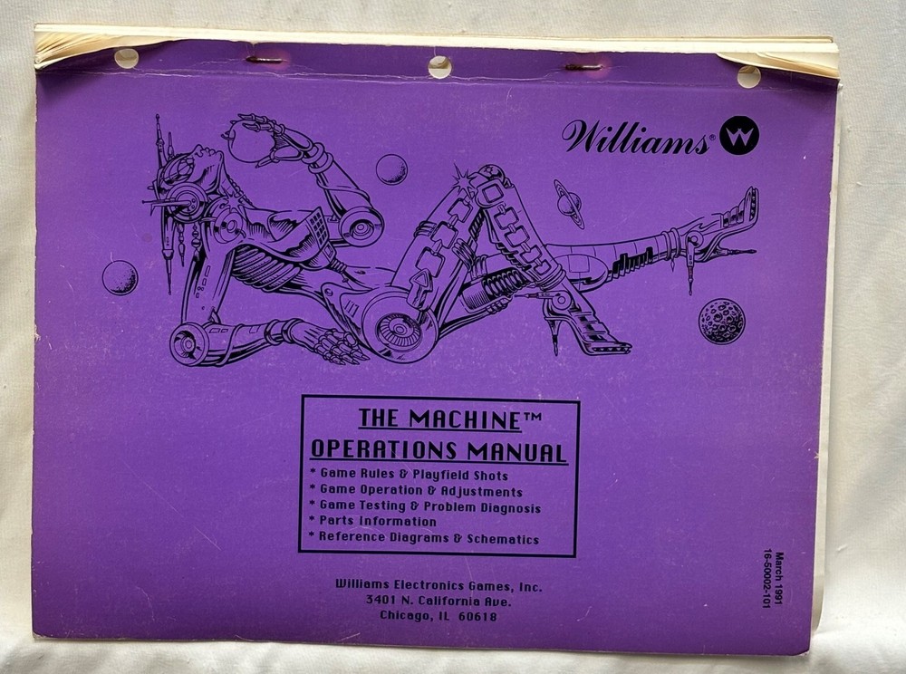 ORIGINAL-WILLIAMS-THE MACHINE-OPERATIONS MANUAL