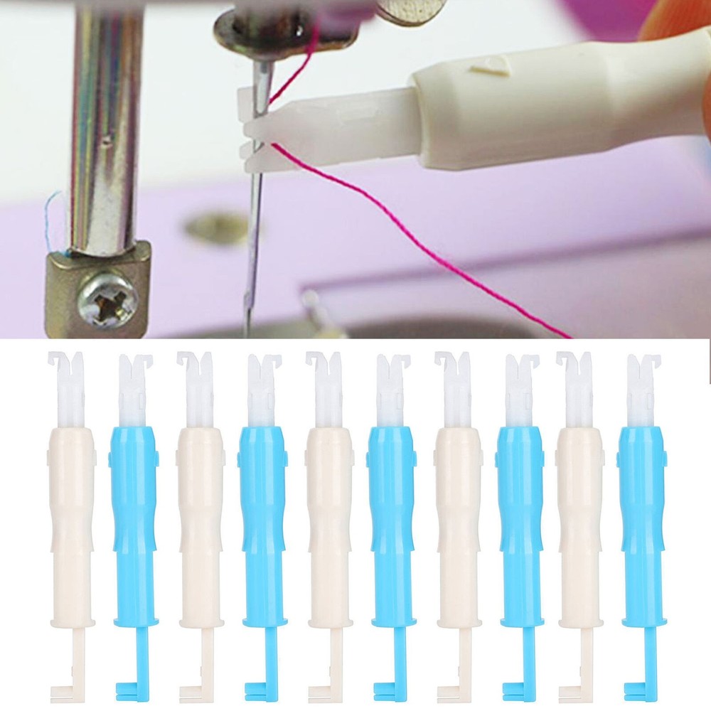 12pcs Needle Threader Plastic Automatic Inserter Threading Tool for Sewing