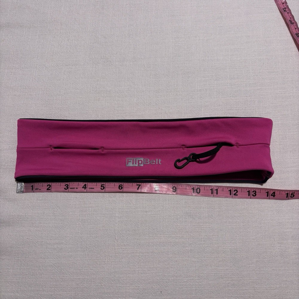 FlipBelt Zipper Running Belt | Pink | Medium